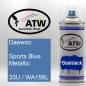 Preview: Daewoo, Sports Blue Metallic, 33U / WA156L: 400ml Sprühdose, von ATW Autoteile West.